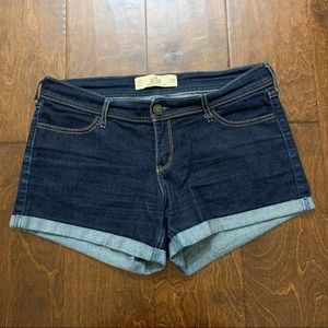 Hollister Midi Short, Dark Wash